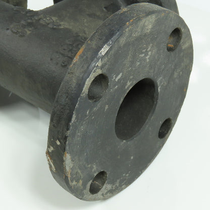 United 2" x 2" x 2" Flat Face Tee Class 125 Cast Iron Flanged Fitting