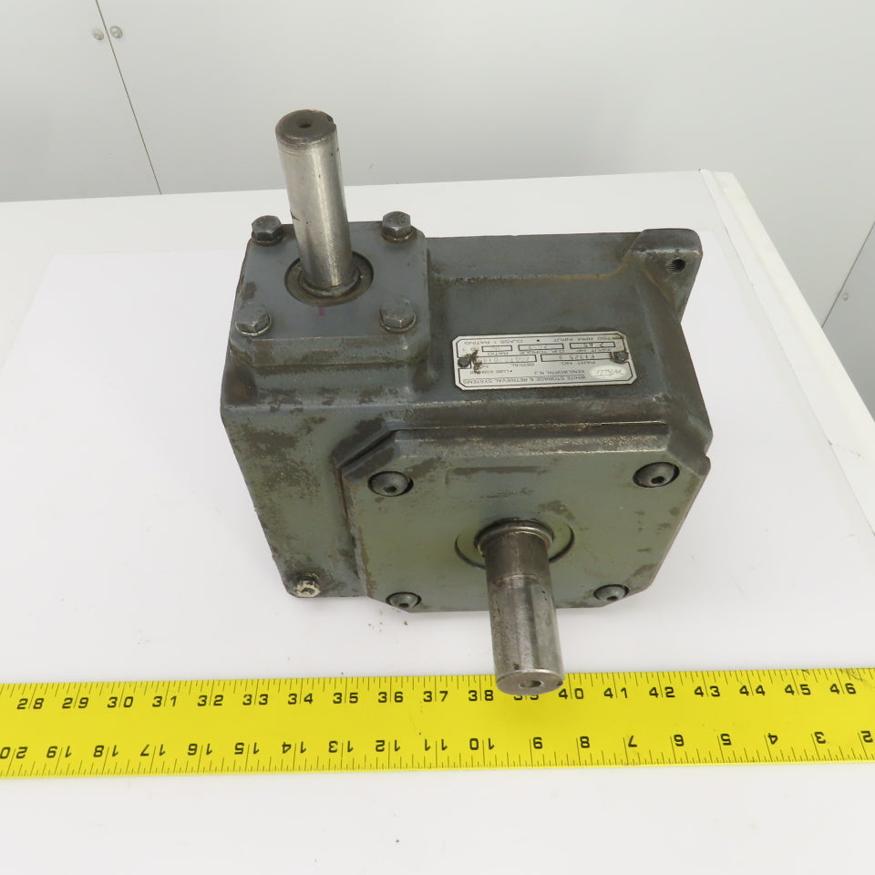 White F1325-3 35:1 Ratio Right Angle Gear Box 50RPM Output 2652 Torq 2.65HP In