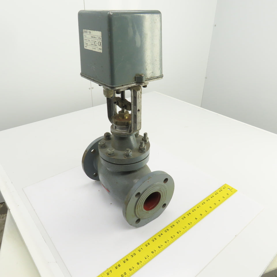 DN65 PN16 2-1/2" Flanged Globe Valve W/S6062-18A Electric Actuator 24VAC