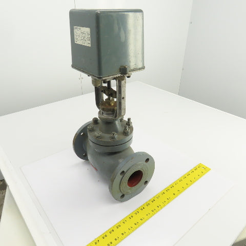 DN65 PN16 2-1/2" Flanged Globe Valve W/S6062-18A Electric Actuator 24VAC