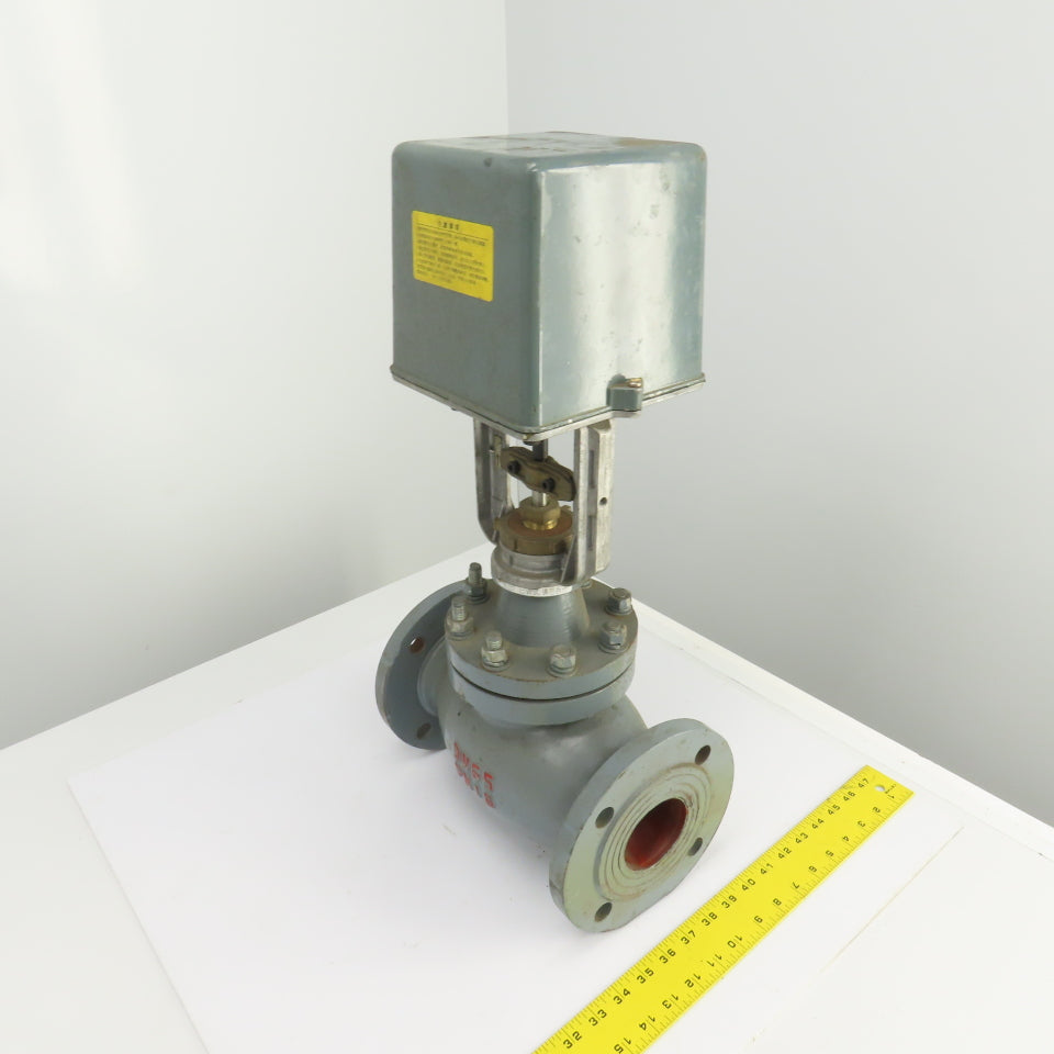 DN65 PN16 2-1/2" Flanged Globe Valve W/S6062-18A Electric Actuator 24VAC
