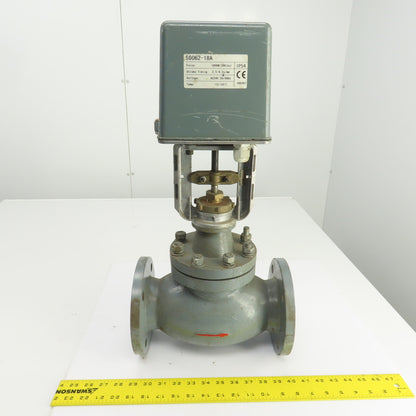 DN65 PN16 2-1/2" Flanged Globe Valve W/S6062-18A Electric Actuator 24VAC