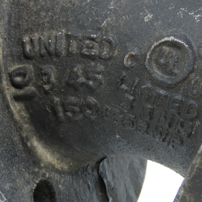 United 3" Flat Face 45 Degree Elbow Class 150 Ductile Iron Flanged Fitting