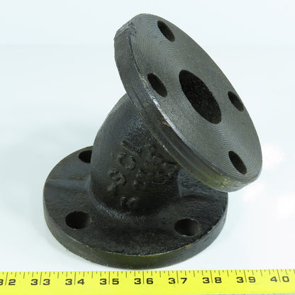SCI 2" Flat Face 45 Degree Elbow Class 150 Ductile Iron Flanged Fitting
