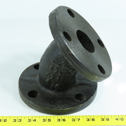 SCI 2" Flat Face 45 Degree Elbow Class 150 Ductile Iron Flanged Fitting