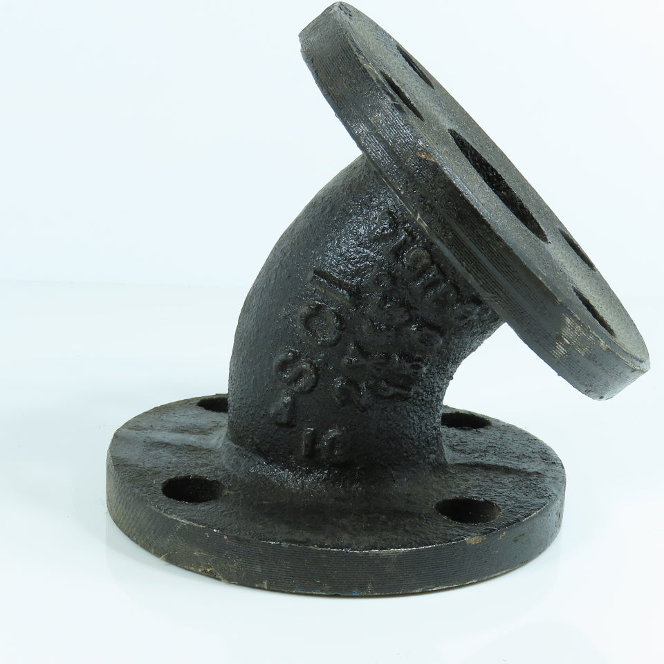 SCI 2" Flat Face 45 Degree Elbow Class 150 Ductile Iron Flanged Fitting