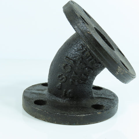 SCI 2" Flat Face 45 Degree Elbow Class 150 Ductile Iron Flanged Fitting