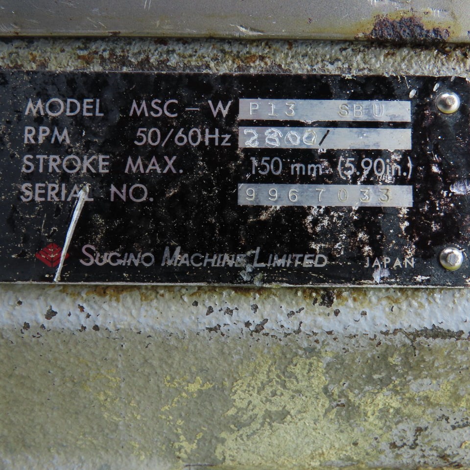 Sugino Selfeeder Mechatric MSC-WP13-SBU Drilling/Tapping Unit 150mm Stroke 3PH