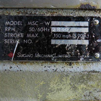 Sugino Selfeeder Mechatric MSC-WP13-SBU Drilling/Tapping Unit 150mm Stroke 3PH