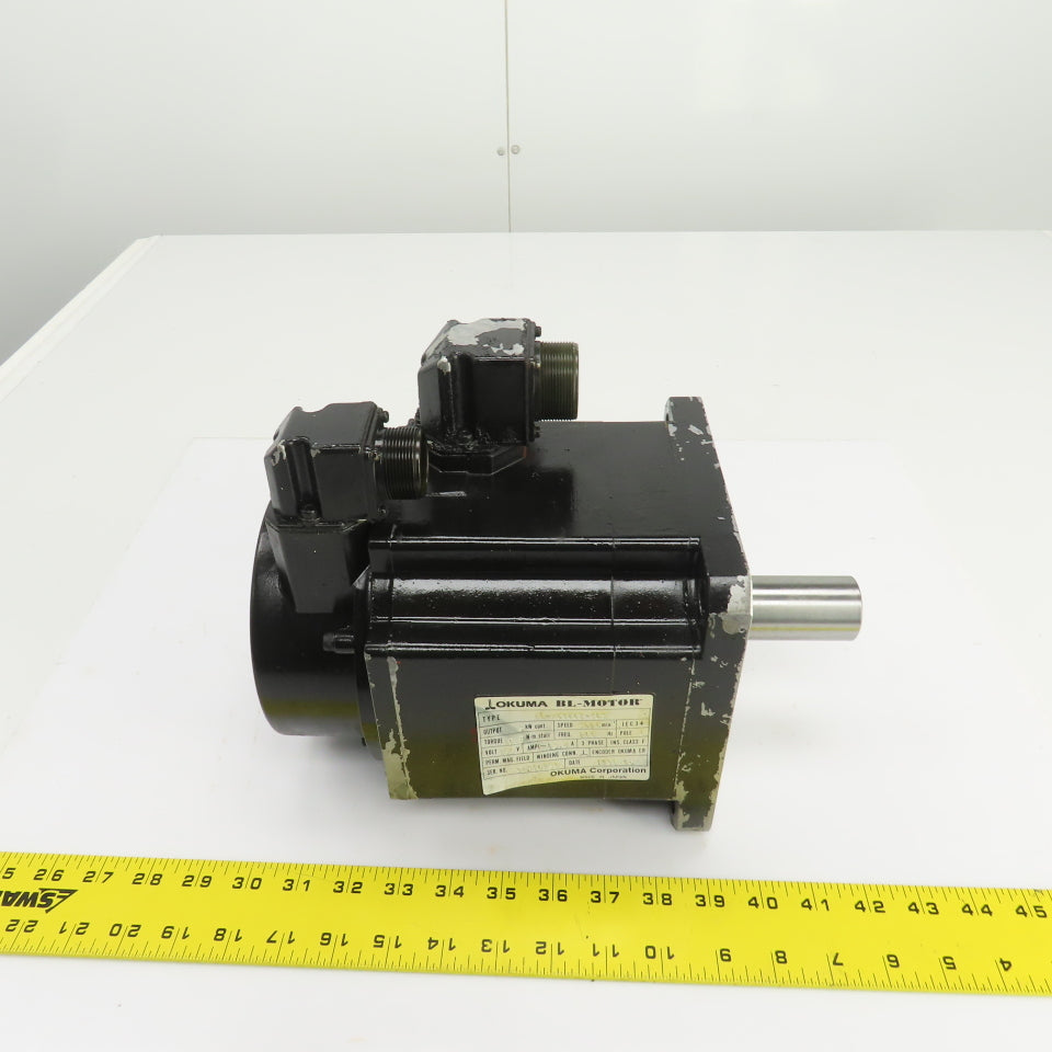 Okuma BL-MC100E-30S 3kW AC Servo Motor 3000RPM 133V 3PH W/Encoder ER-FC-2048D