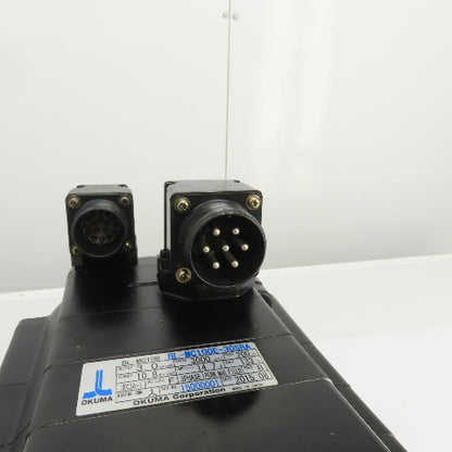 Okuma BL-MC100E-30SBA 3kW AC Servo Motor 3000RPM 133V 3PH