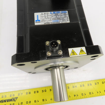 Okuma BL-MC100E-30SBA 3kW AC Servo Motor 3000RPM 133V 3PH