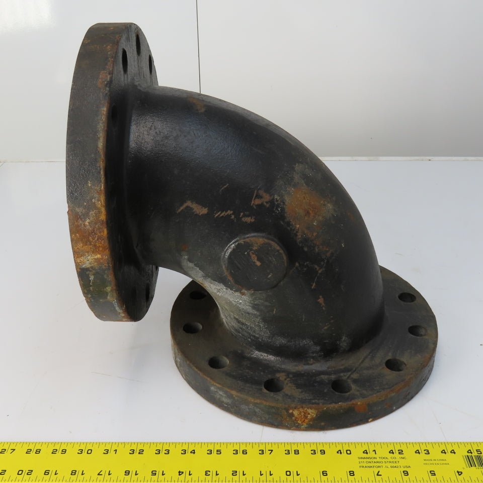 Anvil 6" Raised Face 250# Ductile Iron Flanged 90 Degree Elbow Fitting 12 Bolt