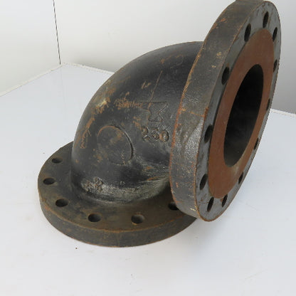 Anvil 6" Raised Face 250# Ductile Iron Flanged 90 Degree Elbow Fitting 12 Bolt