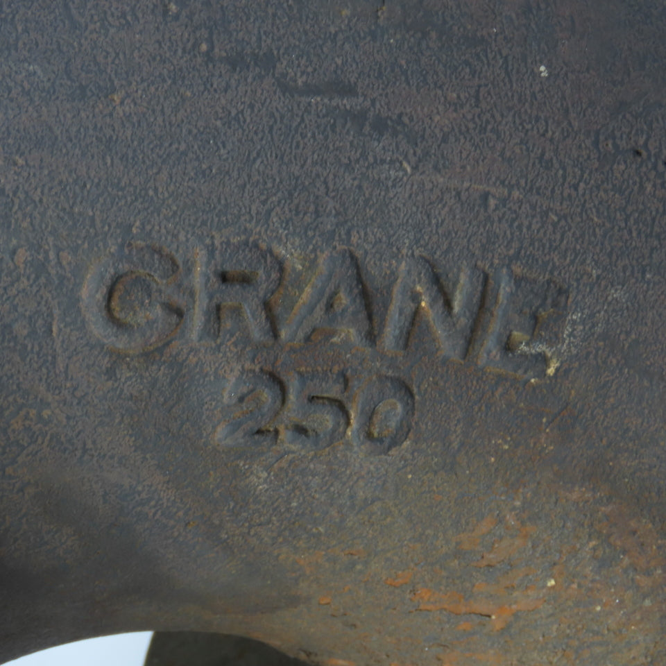 Crane 6" Raised Face 250# Ductile Iron Flanged 90 Degree Elbow Fitting 12 Bolt