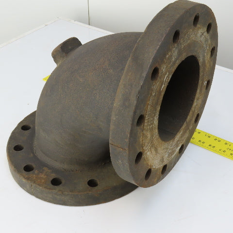 Crane 6" Raised Face 250# Ductile Iron Flanged 90 Degree Elbow Fitting 12 Bolt