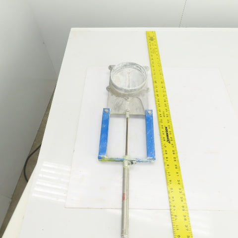 Cast Aluminum Pneumatic Air Actuated 5-1/2" Blast Gate Valve