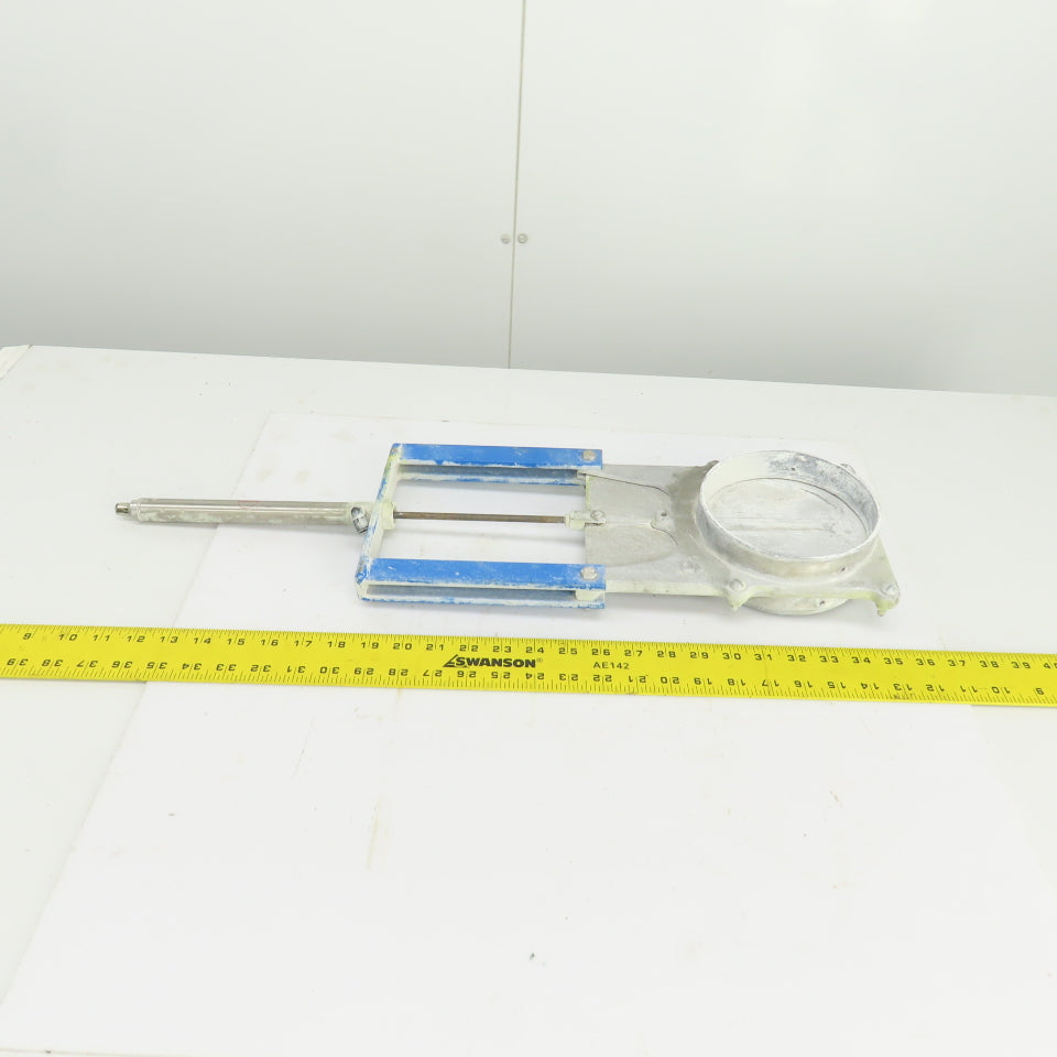 Cast Aluminum Pneumatic Air Actuated 5-1/2" Blast Gate Valve