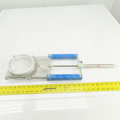 Cast Aluminum Pneumatic Air Actuated 5-1/2" Blast Gate Valve