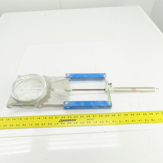 Cast Aluminum Pneumatic Air Actuated 5-1/2" Blast Gate Valve