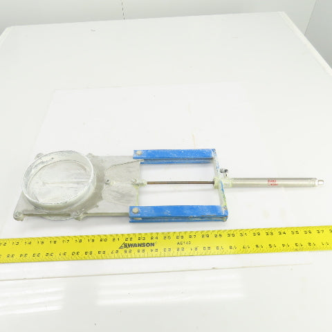 Cast Aluminum Pneumatic Air Actuated 5-1/2" Blast Gate Valve
