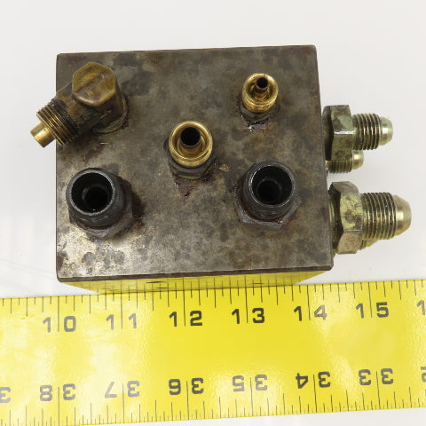 Compact 10 Port Right Angle Hydraulic Manifold Block