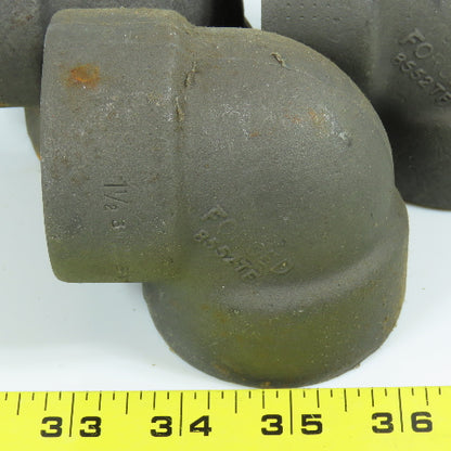Bonney 1-1/2" Forged Steel 3000# 90 Degree Socket Elbow Butt Weld Fitting Lot/3