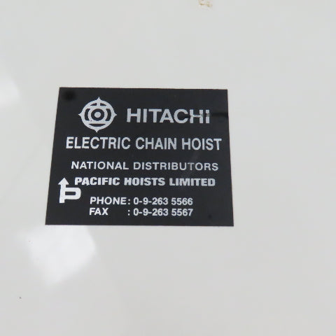 Hitachi 1/2SH 500KG 1000LB Electric Chain Hoist 220/415V 3PH W/Power Trolley