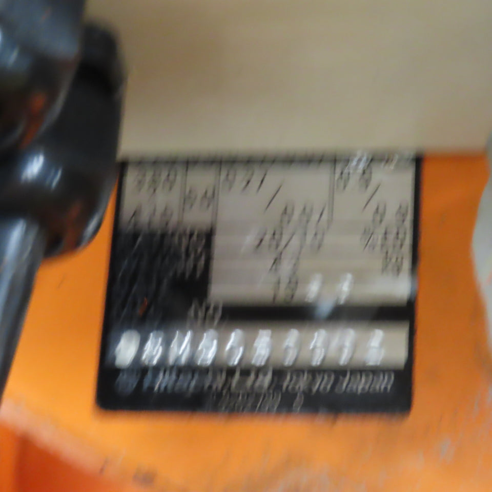 Hitachi 1/2SH 500KG 1000LB Electric Chain Hoist 220/415V 3PH W/Power Trolley