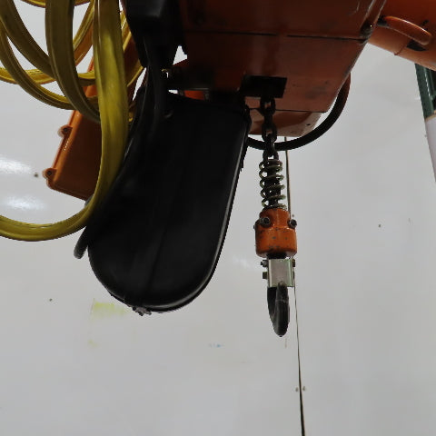 Hitachi 1/2SH 500KG 1000LB Electric Chain Hoist 220/415V 3PH W/Power Trolley