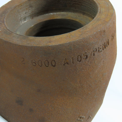 2" Black Forged Steel 6000# 45 Degree Elbow Weld Socket Pipe Fitting Lot of 2