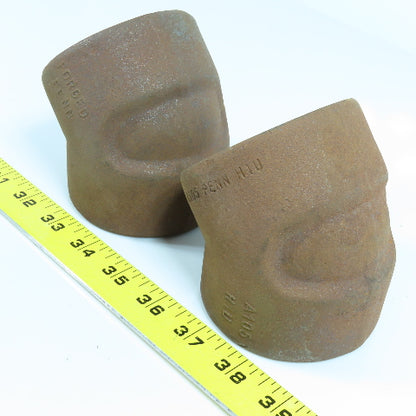 2" Black Forged Steel 6000# 45 Degree Elbow Weld Socket Pipe Fitting Lot of 2