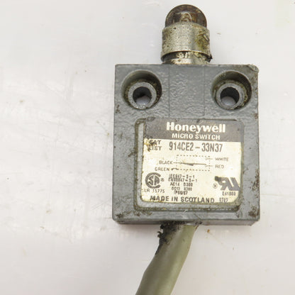 Honeywell 914CE2-33N37 Micro Roller Plunger Limit Switch