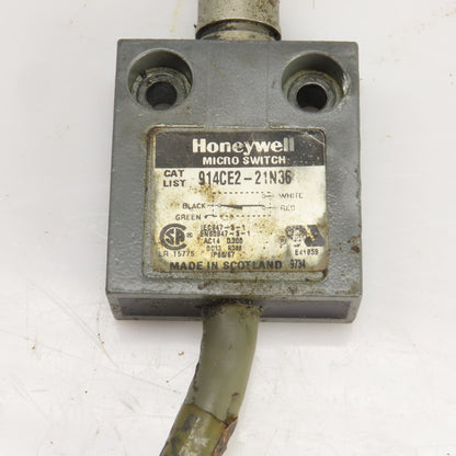 Honeywell 914CE2-2IN36 Roller Plunger Limit Switch