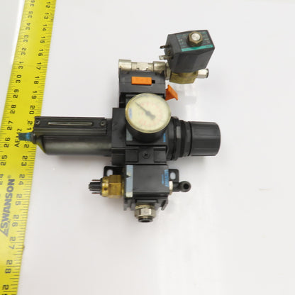 Vickers Inline Pneumatic Filter Assembly W/Double Solenoid 125PSIG 0-8.5BAR