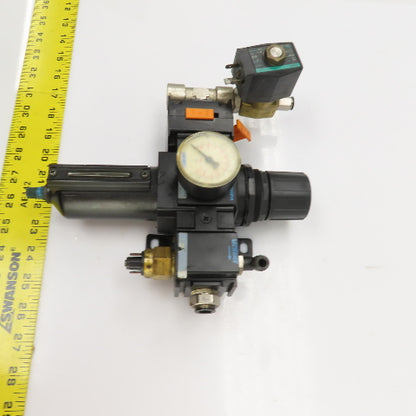 Vickers Inline Pneumatic Filter Assembly W/Double Solenoid 125PSIG 0-8.5BAR