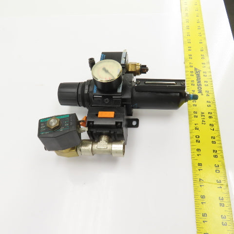 Vickers Inline Pneumatic Filter Assembly W/Double Solenoid 125PSIG 0-8.5BAR
