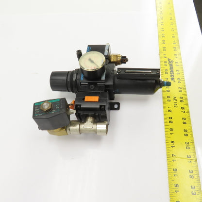 Vickers Inline Pneumatic Filter Assembly W/Double Solenoid 125PSIG 0-8.5BAR