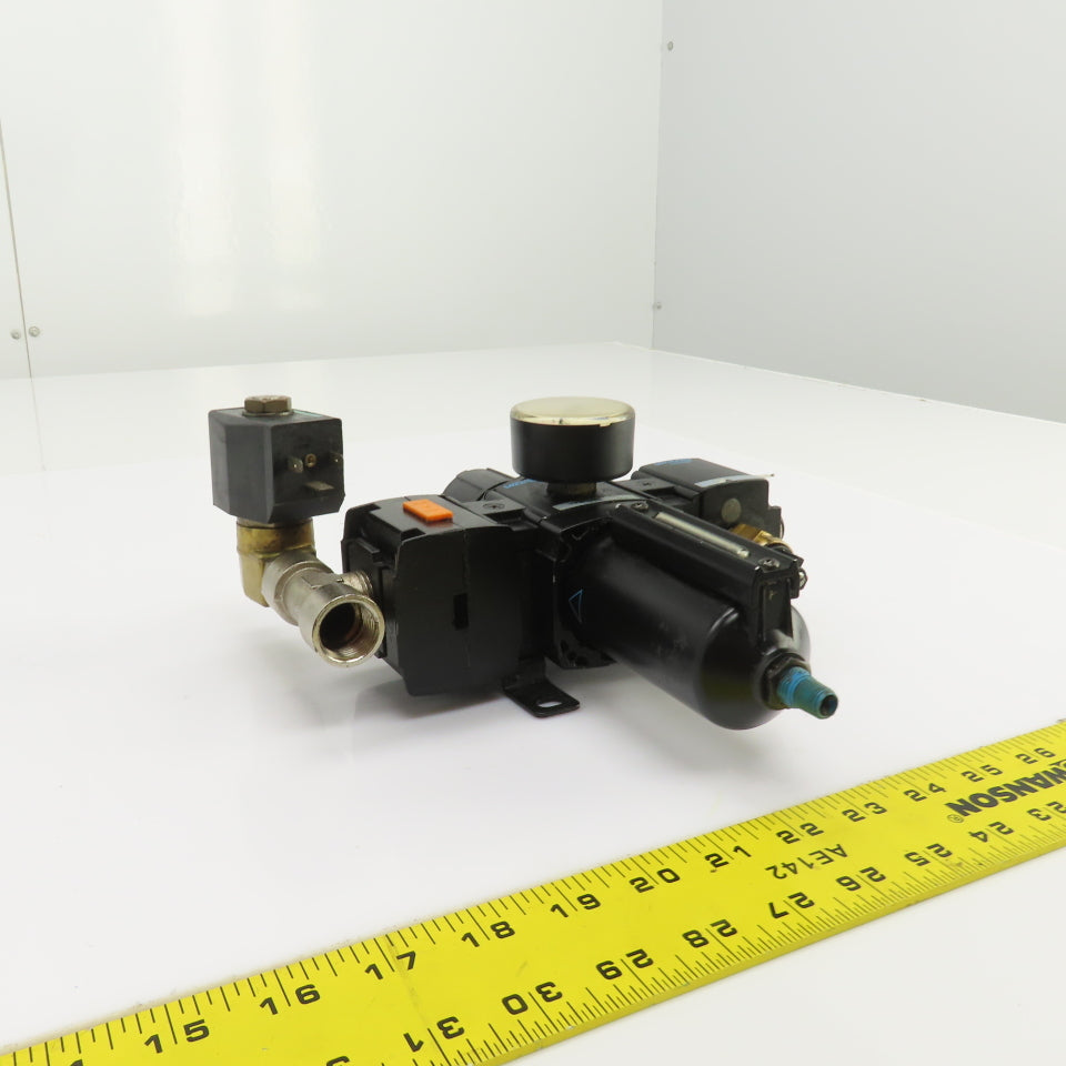 Vickers Inline Pneumatic Filter Assembly W/Double Solenoid 125PSIG 0-8.5BAR