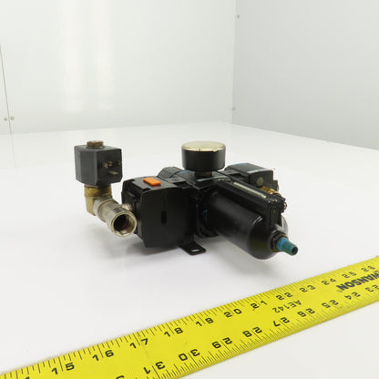 Vickers Inline Pneumatic Filter Assembly W/Double Solenoid 125PSIG 0-8.5BAR