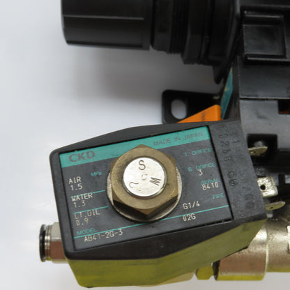 Vickers Inline Pneumatic Filter Assembly W/Double Solenoid 125PSIG 0-8.5BAR