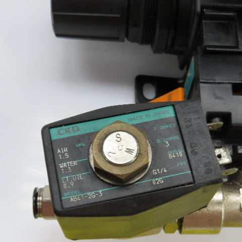 Vickers Inline Pneumatic Filter Assembly W/Double Solenoid 125PSIG 0-8.5BAR