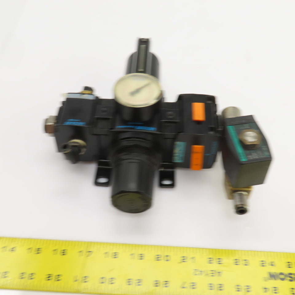Vickers Inline Pneumatic Filter Assembly W/Double Solenoid 125PSIG 0-8.5BAR