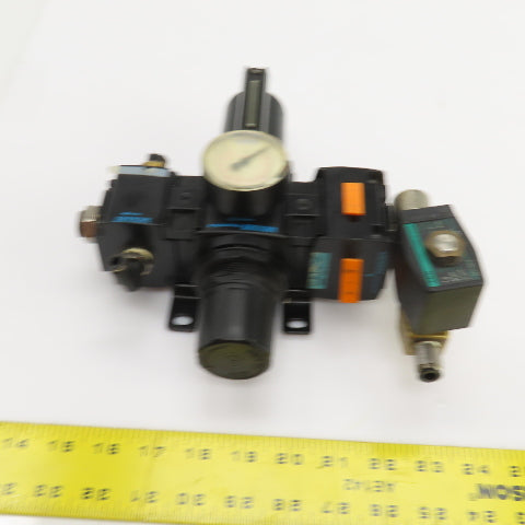 Vickers Inline Pneumatic Filter Assembly W/Double Solenoid 125PSIG 0-8.5BAR