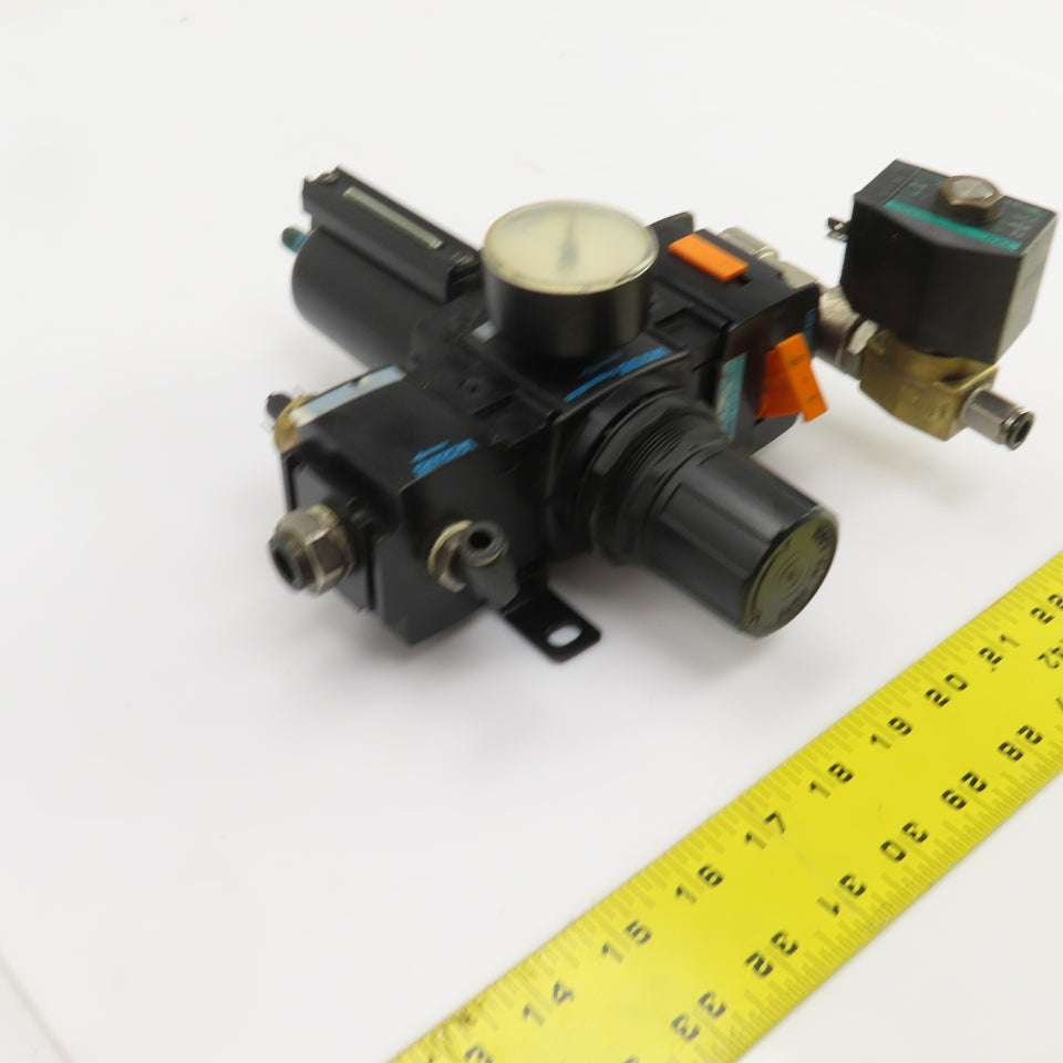 Vickers Inline Pneumatic Filter Assembly W/Double Solenoid 125PSIG 0-8.5BAR