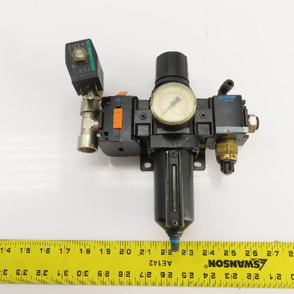 Vickers Inline Pneumatic Filter Assembly W/Double Solenoid 125PSIG 0-8.5BAR