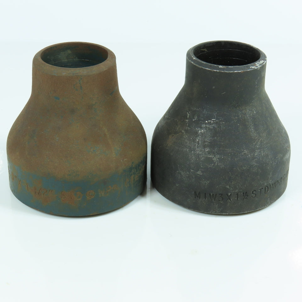 3" x 1-1/2" STD Carbon Steel Concentric Reducer Butt Weld Fitting Lot of 2