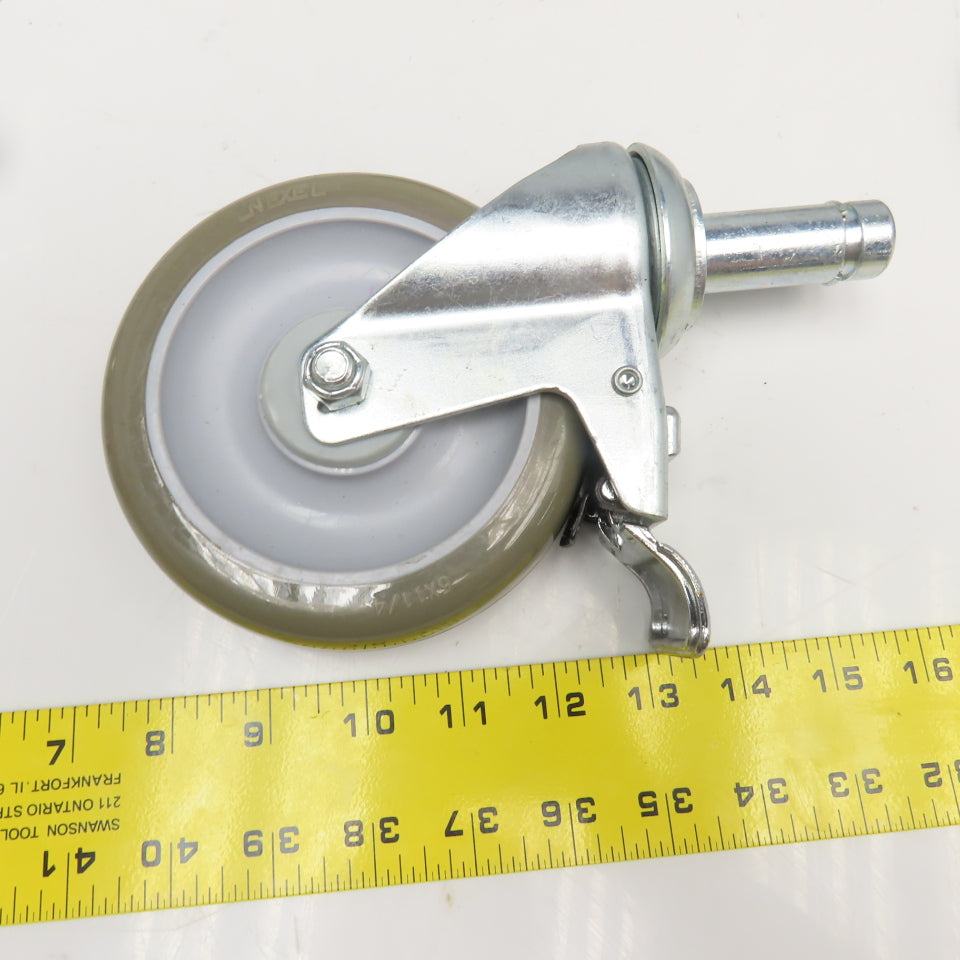 Nexel 500592 5" Polyurethane Swivel Stem Caster W/ Bumpers 1200Lb Capacity Set