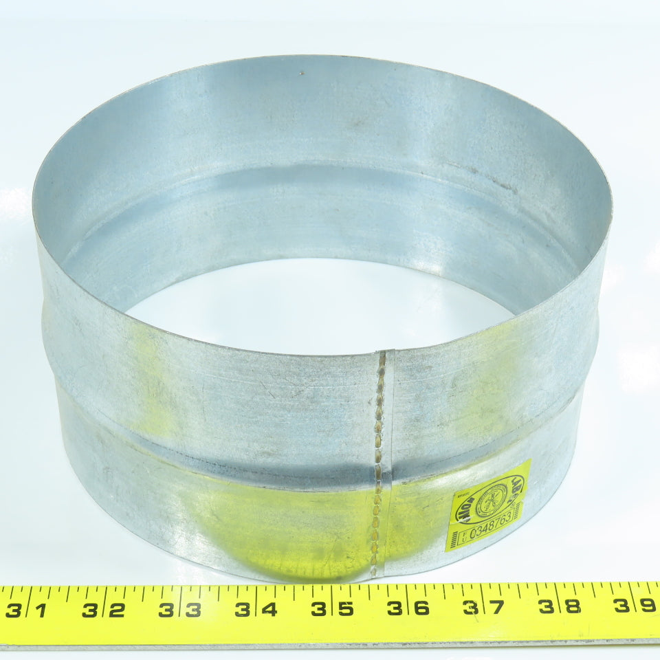 8" Galvanized Steel Round Duct 24 Gauge Extension/Coupling Lot of 2