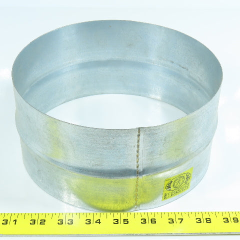 8" Galvanized Steel Round Duct 24 Gauge Extension/Coupling Lot of 2